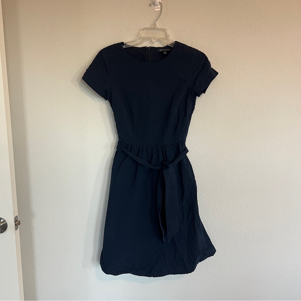 Brooks Brothers Navy Blue Belted Dress Size 2